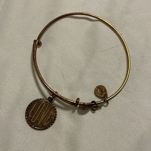 Alex and ani gold love charm bracelet